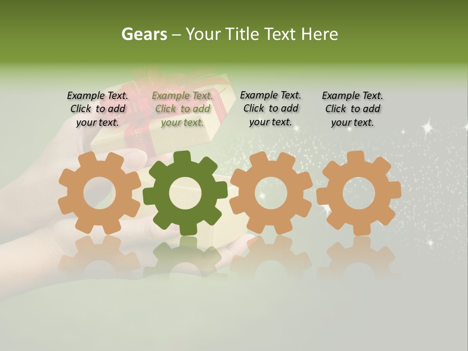 Gift Navidad Glitter PowerPoint Template