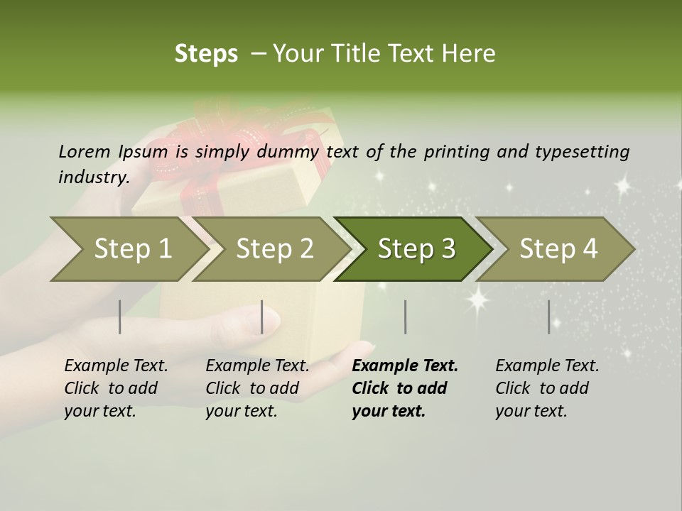 Gift Navidad Glitter PowerPoint Template