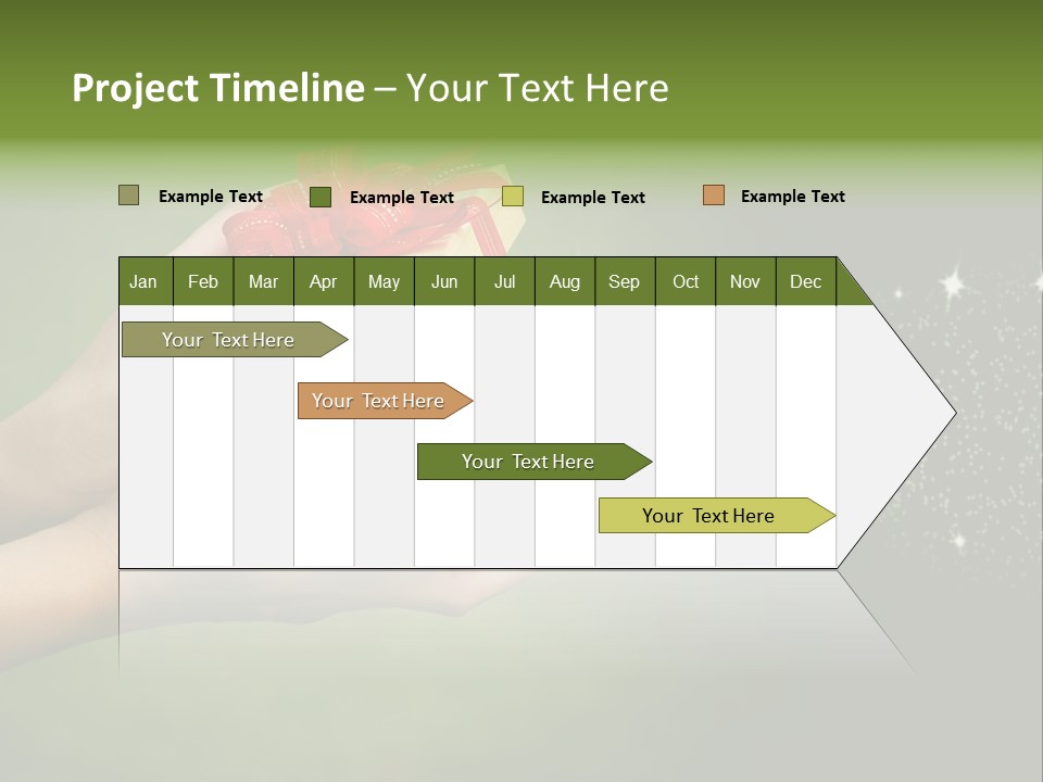 Gift Navidad Glitter PowerPoint Template