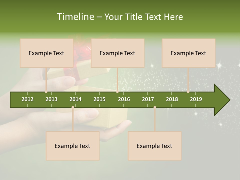 Gift Navidad Glitter PowerPoint Template