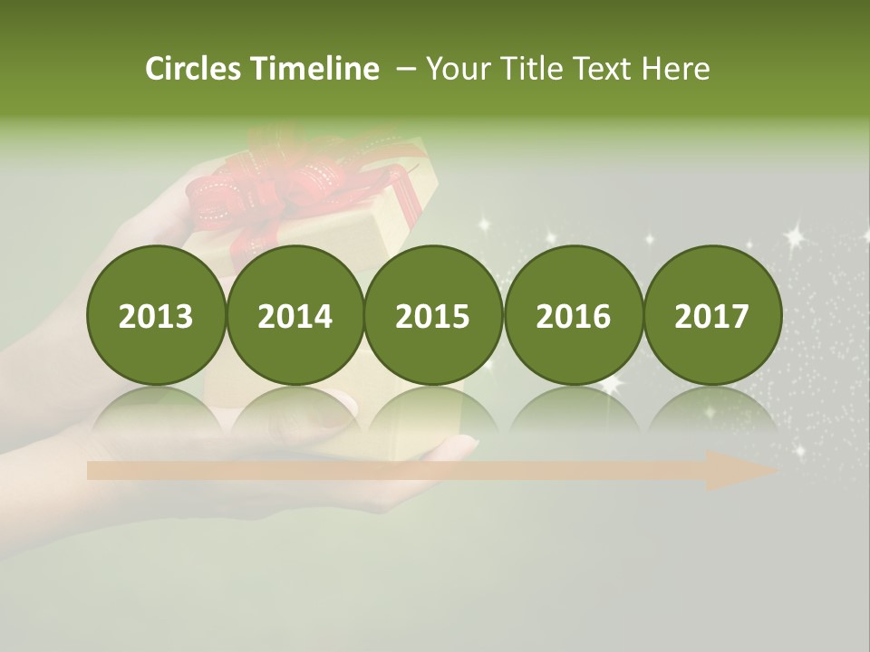 Gift Navidad Glitter PowerPoint Template