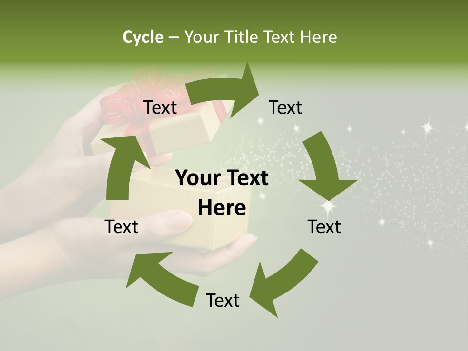 Gift Navidad Glitter PowerPoint Template