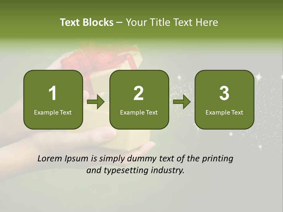 Gift Navidad Glitter PowerPoint Template