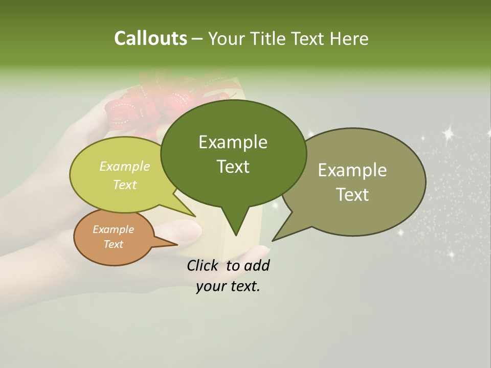 Gift Navidad Glitter PowerPoint Template