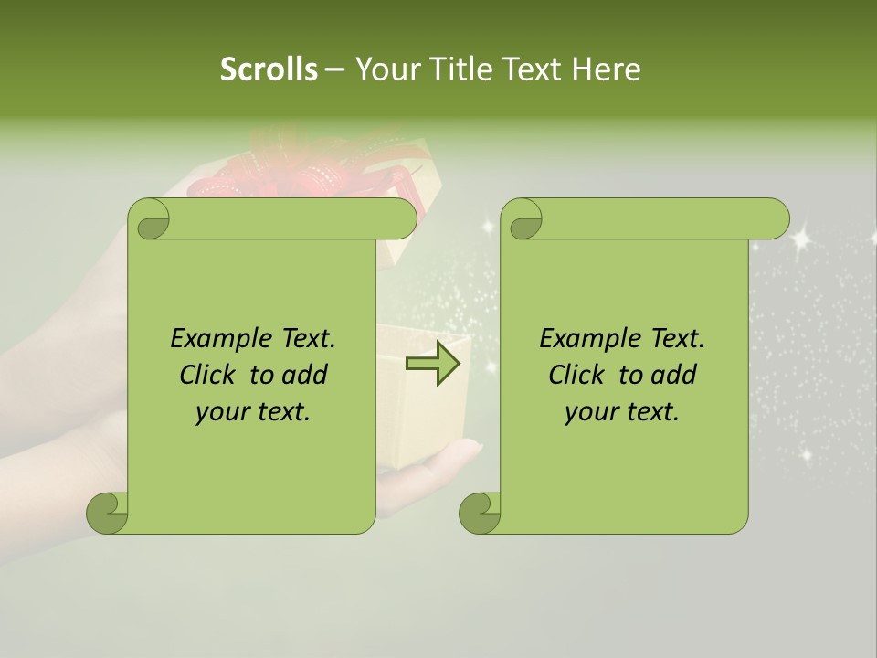 Gift Navidad Glitter PowerPoint Template