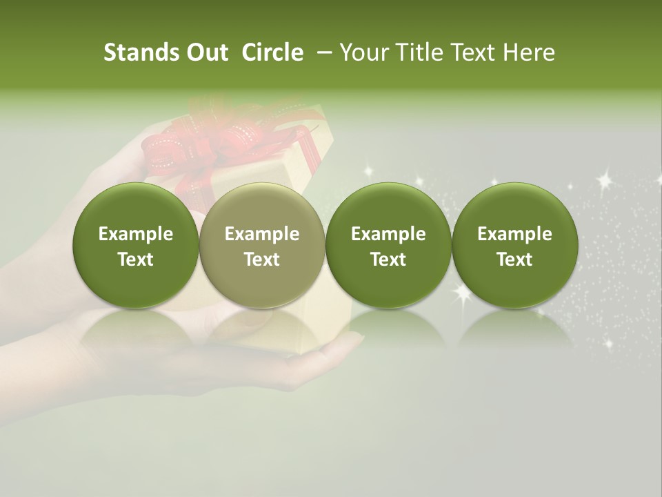 Gift Navidad Glitter PowerPoint Template