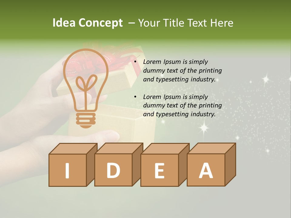 Gift Navidad Glitter PowerPoint Template