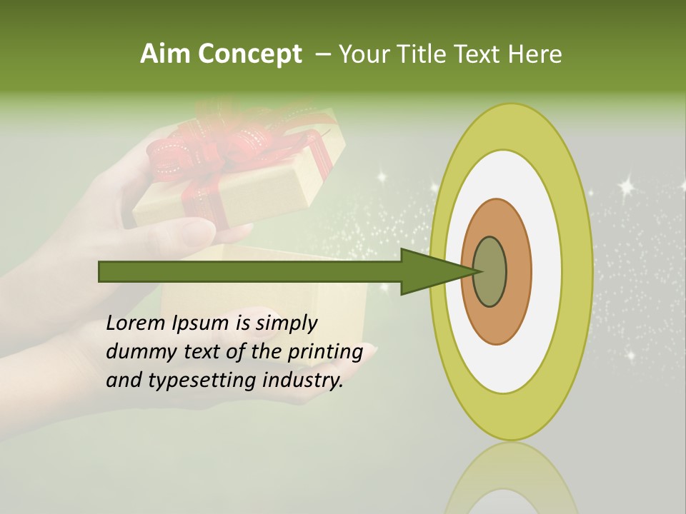 Gift Navidad Glitter PowerPoint Template