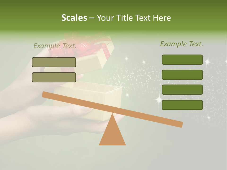 Gift Navidad Glitter PowerPoint Template