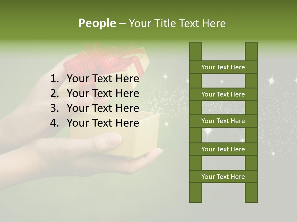 Gift Navidad Glitter PowerPoint Template