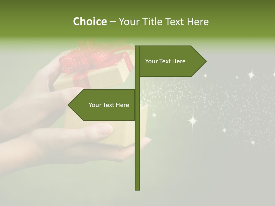 Gift Navidad Glitter PowerPoint Template