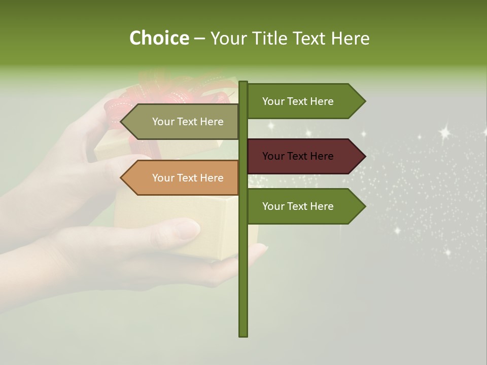 Gift Navidad Glitter PowerPoint Template