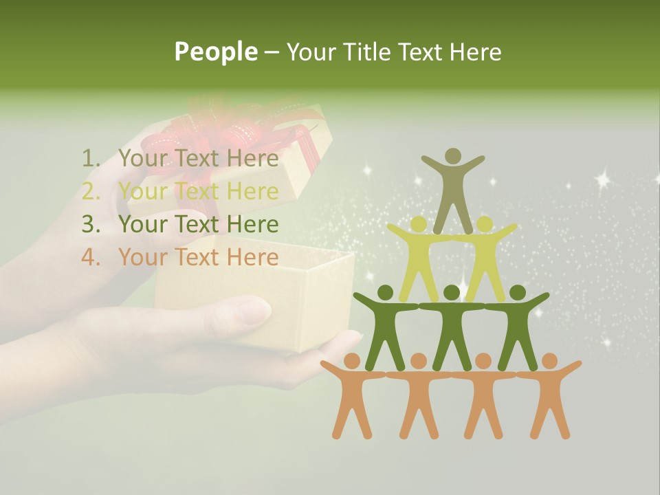 Gift Navidad Glitter PowerPoint Template