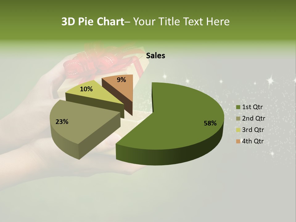 Gift Navidad Glitter PowerPoint Template