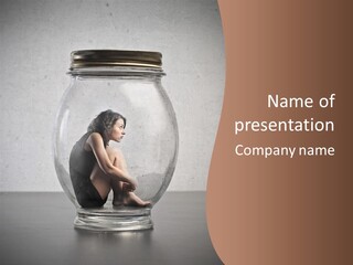 Caucasian Liberty Woman PowerPoint Template