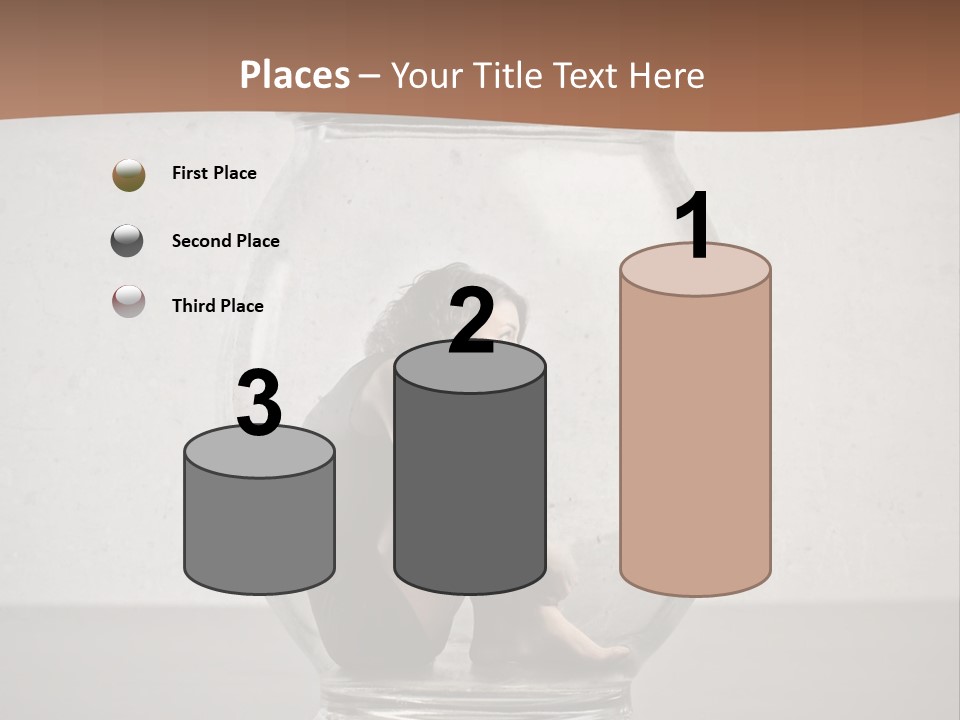 Caucasian Liberty Woman PowerPoint Template