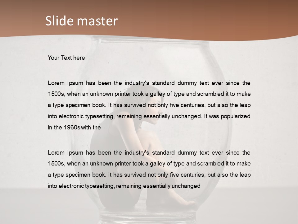 Caucasian Liberty Woman PowerPoint Template