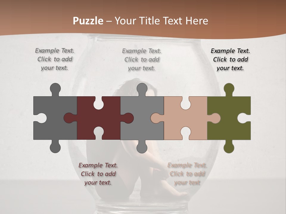 Caucasian Liberty Woman PowerPoint Template