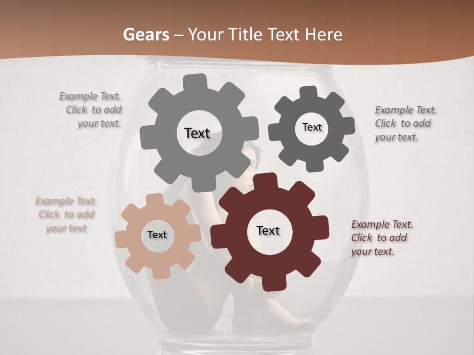 Caucasian Liberty Woman PowerPoint Template