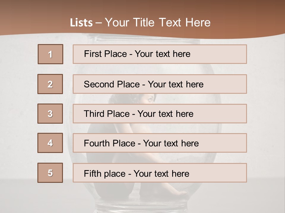 Caucasian Liberty Woman PowerPoint Template
