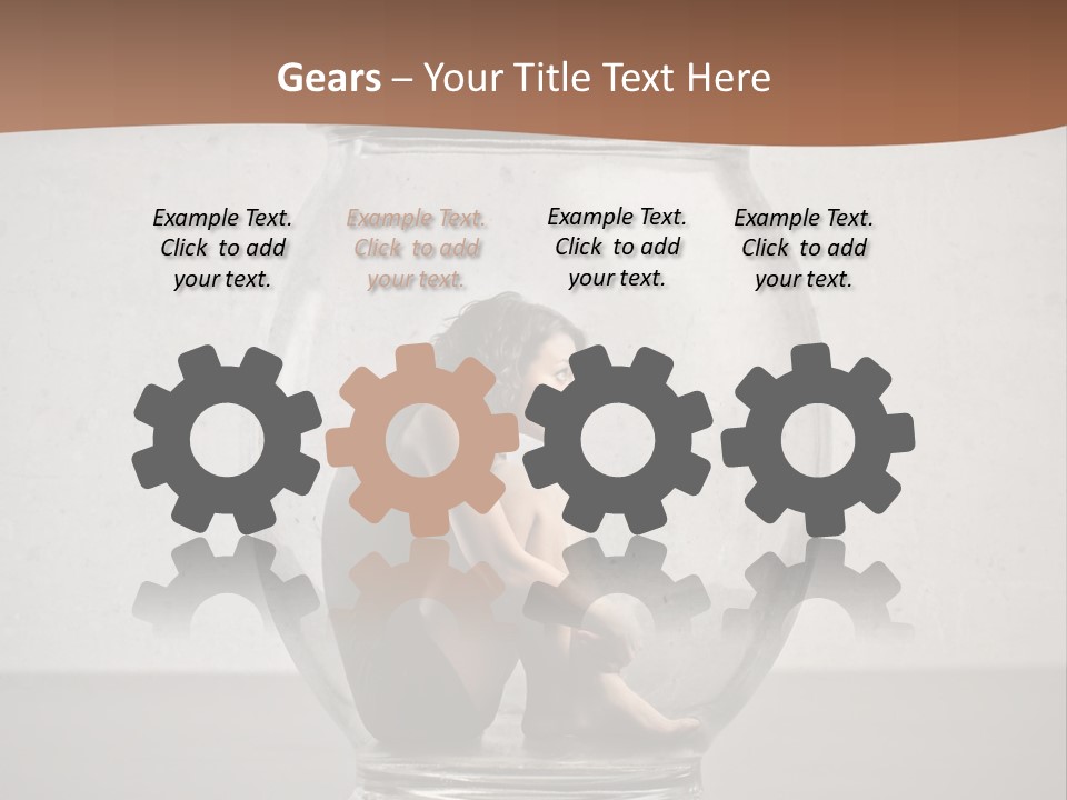 Caucasian Liberty Woman PowerPoint Template