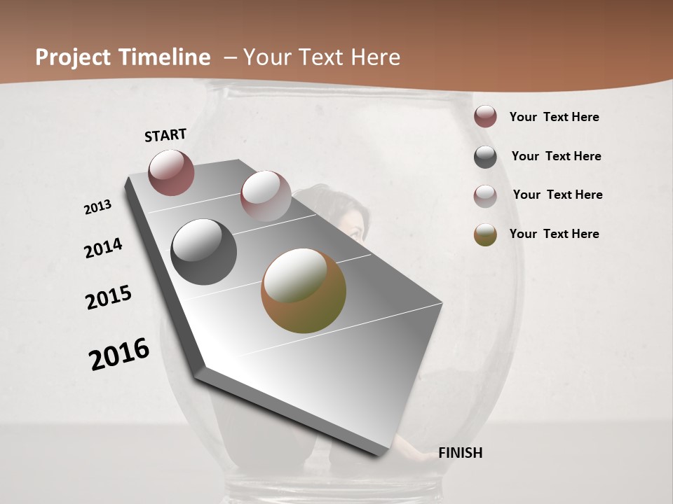 Caucasian Liberty Woman PowerPoint Template