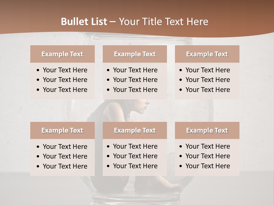 Caucasian Liberty Woman PowerPoint Template