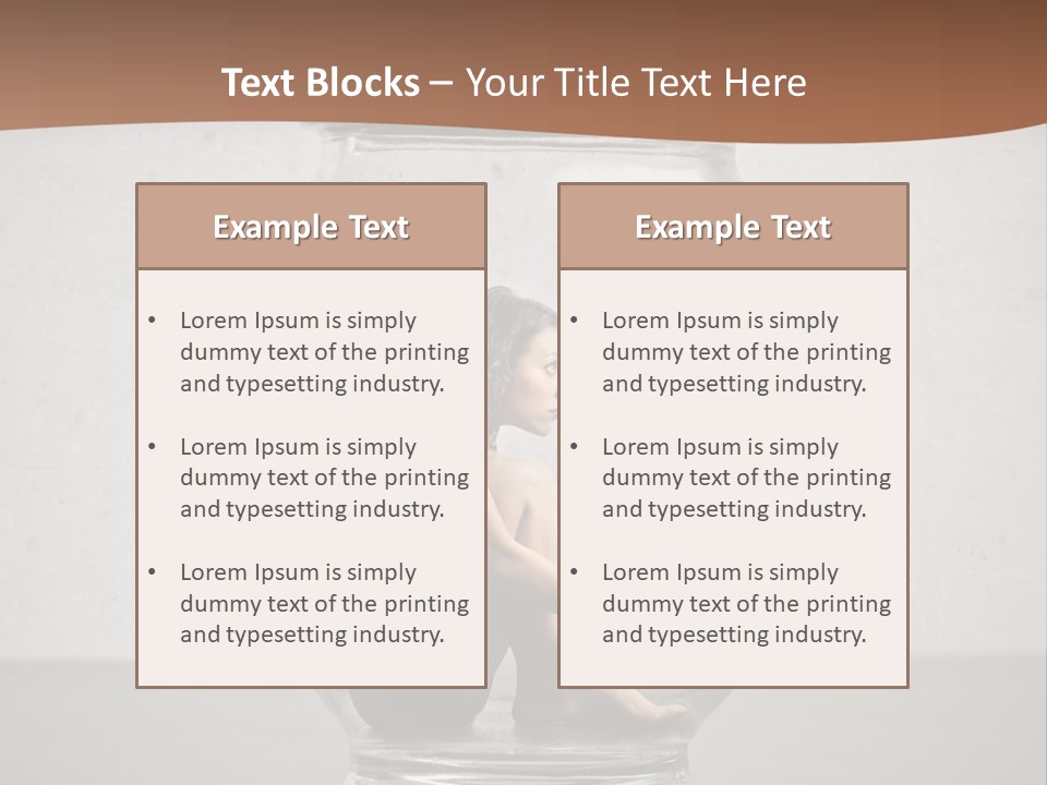 Caucasian Liberty Woman PowerPoint Template