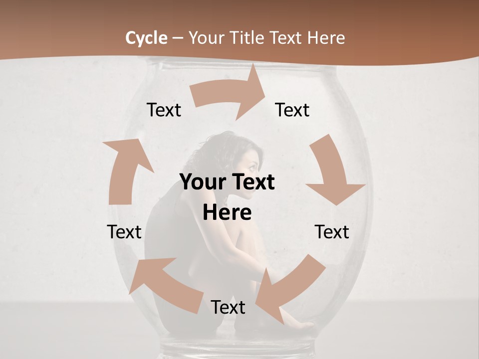 Caucasian Liberty Woman PowerPoint Template