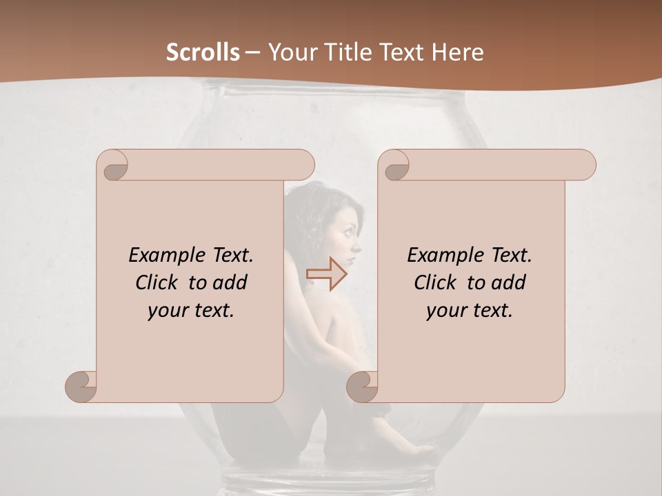 Caucasian Liberty Woman PowerPoint Template