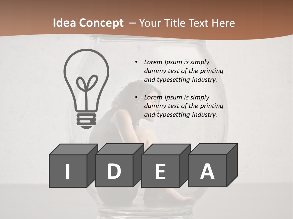 Caucasian Liberty Woman PowerPoint Template