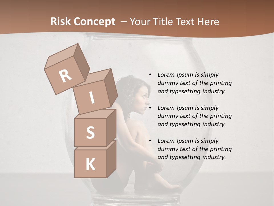 Caucasian Liberty Woman PowerPoint Template