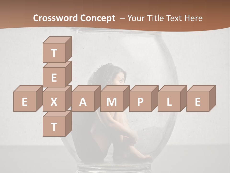 Caucasian Liberty Woman PowerPoint Template