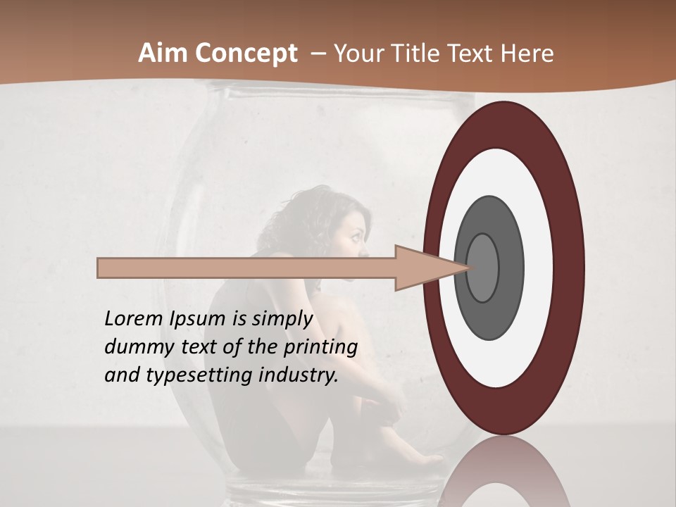 Caucasian Liberty Woman PowerPoint Template