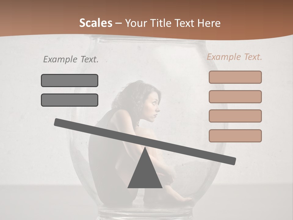 Caucasian Liberty Woman PowerPoint Template