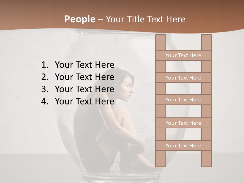 Caucasian Liberty Woman PowerPoint Template