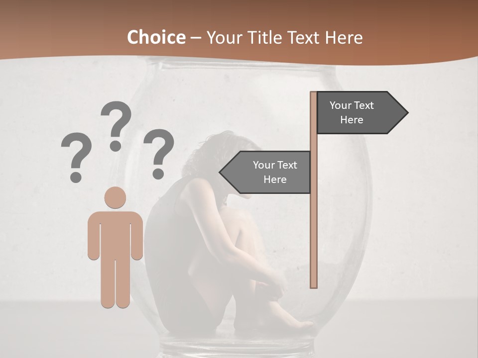 Caucasian Liberty Woman PowerPoint Template