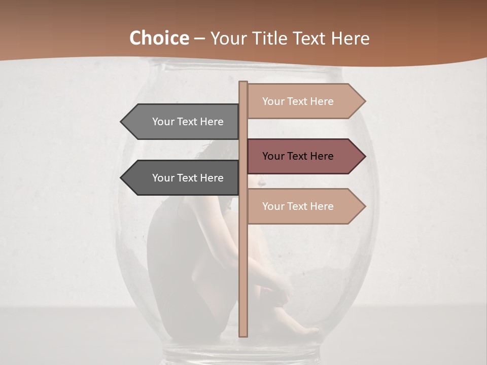 Caucasian Liberty Woman PowerPoint Template