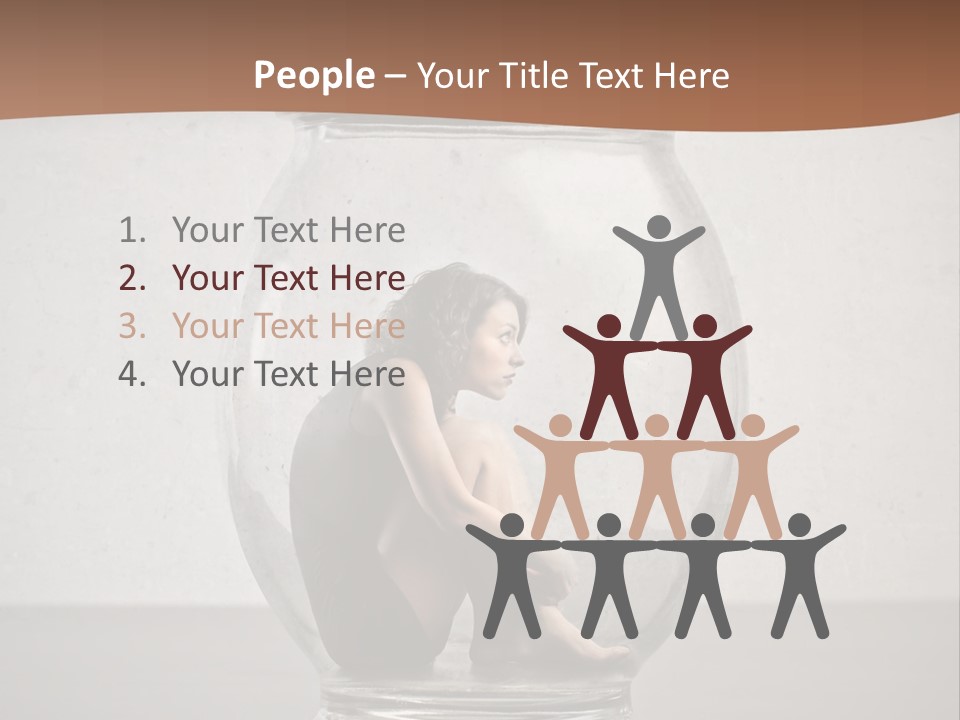 Caucasian Liberty Woman PowerPoint Template