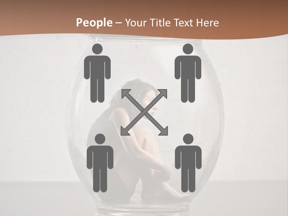 Caucasian Liberty Woman PowerPoint Template