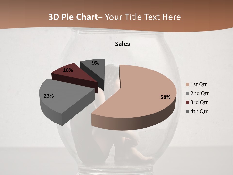 Caucasian Liberty Woman PowerPoint Template