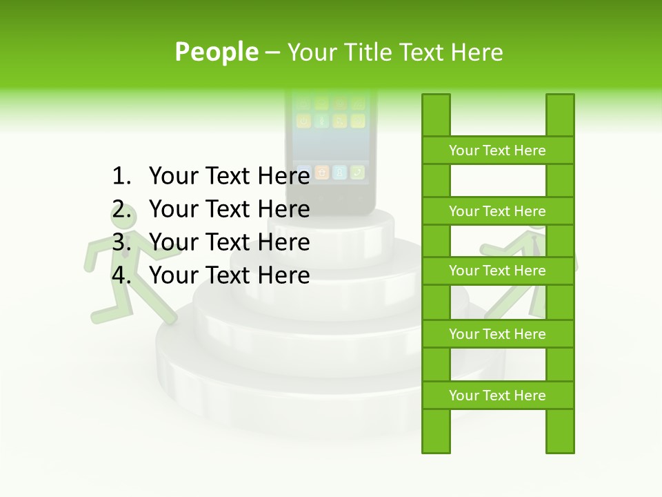 Staircase Growth Stair PowerPoint Template