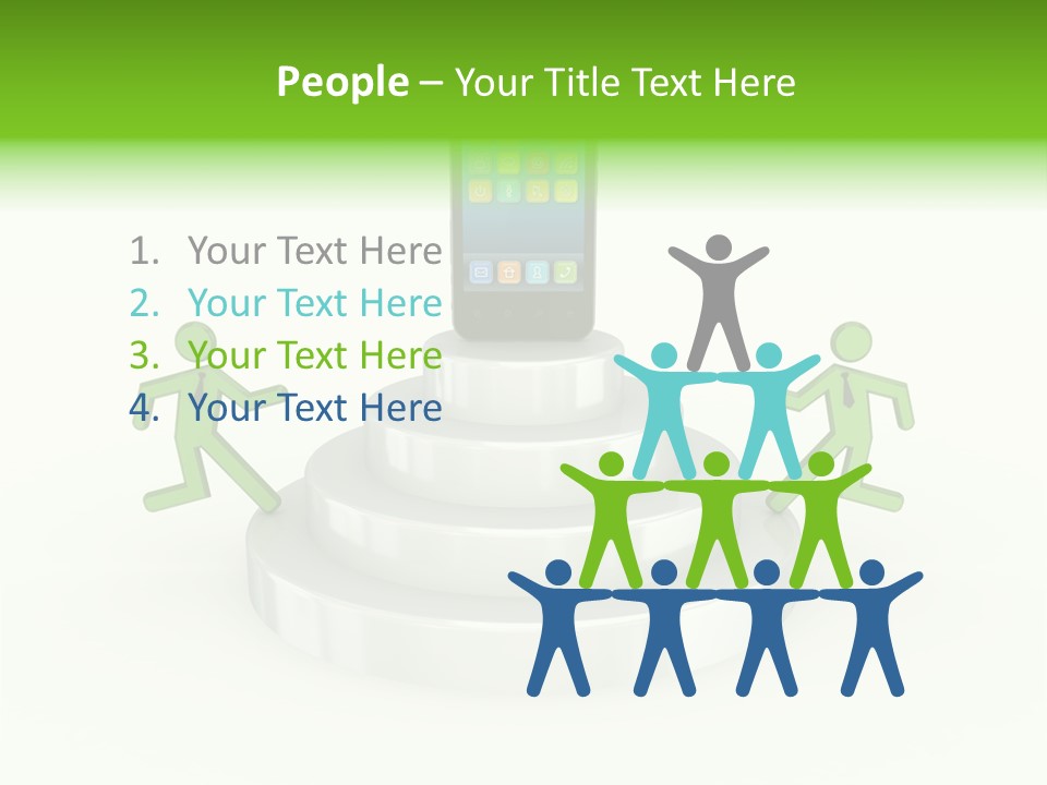 Staircase Growth Stair PowerPoint Template