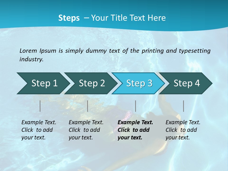 Island Blue Exercise PowerPoint Template