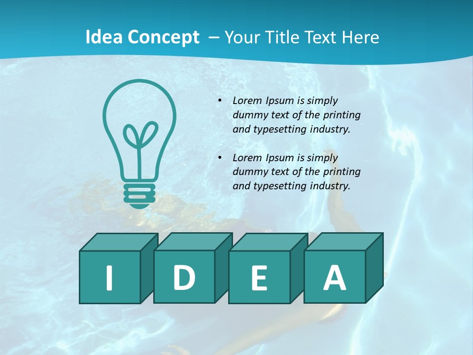 Island Blue Exercise PowerPoint Template