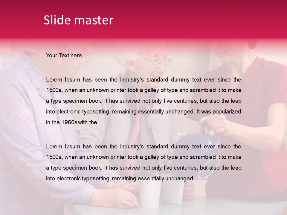 Forties Elderly At Home PowerPoint Template