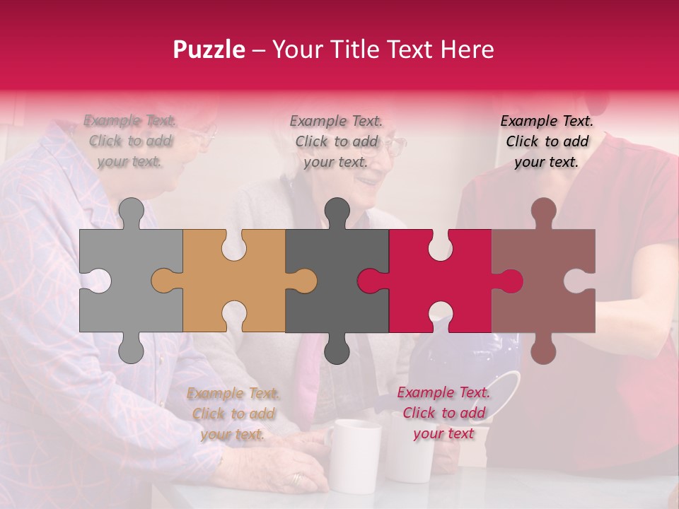 Forties Elderly At Home PowerPoint Template