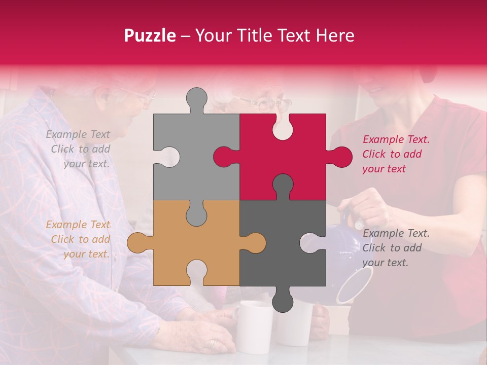 Forties Elderly At Home PowerPoint Template