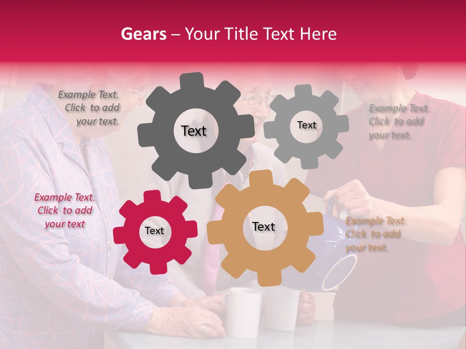 Forties Elderly At Home PowerPoint Template