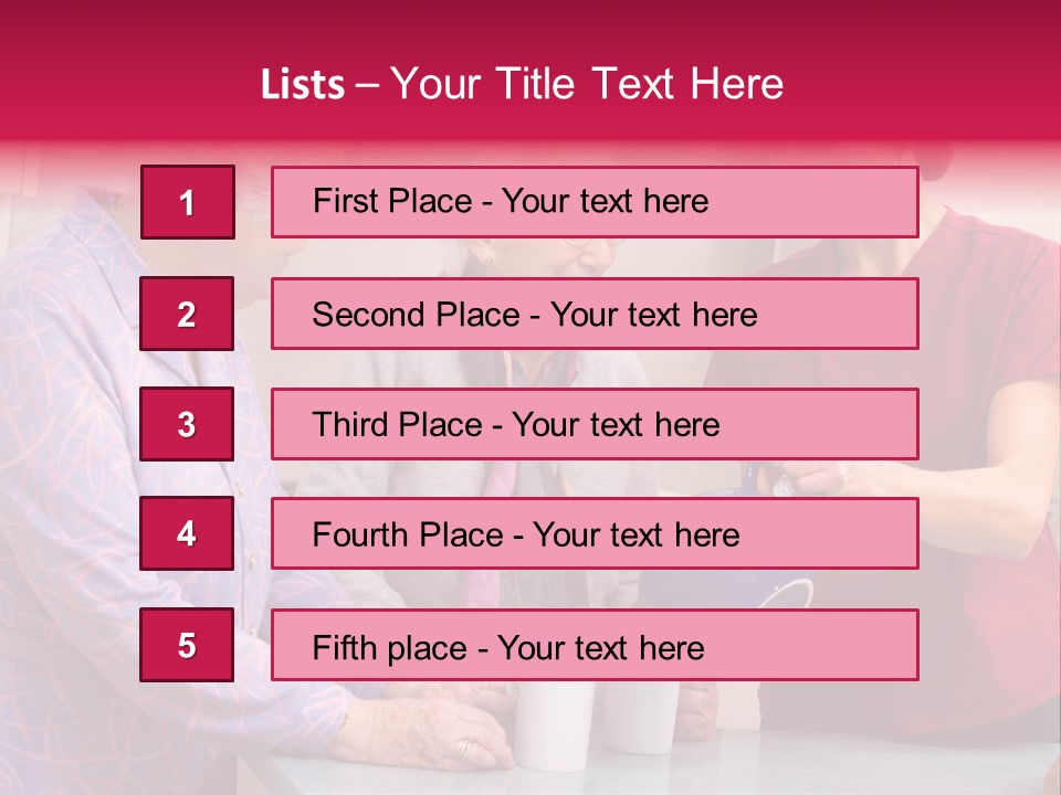 Forties Elderly At Home PowerPoint Template